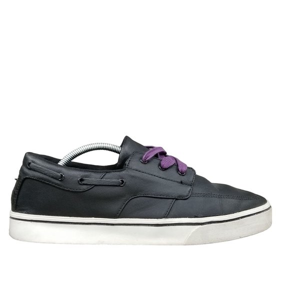 Radii Gilligan Shoes Mens Black Wax Canvas Lace Up FM1032 Sneakers Size 11.5 - Picture 1 of 12